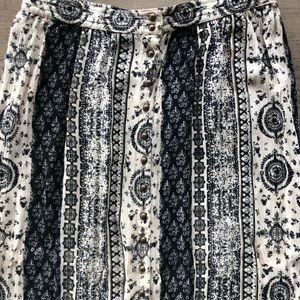 Boho Maxi Skirt with Buttons